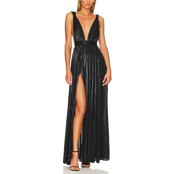 Bronx And Banco 'Goddess' Black Polyester Gown Size S - NWT